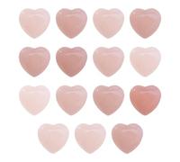 Create idea 15pcs Pierres de Cristal en Forme de Coeur Quartz Rose Naturel Poli Rose Ornements Coeur pour Décoration de Bureau à Domicile