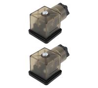 Create idea 2 Bobines d'électrovanne 3 Broches 2 W DC 12 V - 14 V Connecteur LED 43650A PG11 DIN pour Canalisations Hydrauliques Industrielles Marron