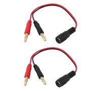 Create idea 2 Pcs Câbles de Charge de Batterie DC 5521 Femelle vers Fiche Banane 4 Mm FSV2206 Compatible avec Fat Shark
