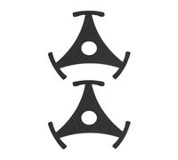 Create idea 2 Pièces Adaptateur de Disque Vinyle Triangulaire 45 Tr/min ABC Adaptateur de Trou Central de Disque Vinyle en Plastique Platine Phonographe pour Disque Vinyle de 7 Pouces Noir