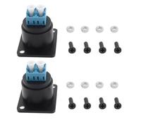 Create idea 2 Pièces Connecteur de Montage sur Panneau Fibre Optique LC Femelle vers LC Femelle Coupleur de Type D pour Réseau Fibre Optique