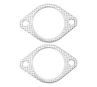 Create idea 2 Pièces Joint Bride d'interface Tuyau d'échappement 2,5 Pouces Collecteur Turbine d'échappement Acier à 2 Trous Espacement Trous Collecteur Inférieur 102 Mm Tuyau d'échappement 70 Mm