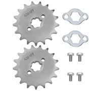 Create idea 2 Sets de Pignons de Moteur Avant de Moto 428 17T 17mm pour 50cc 70cc 110cc 125cc 140cc 160cc Compatible avec Honda TaoTao ATV Quad Dirt Bike