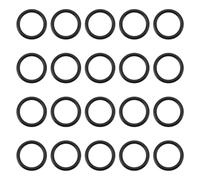 Create idea 20 Joints en Caoutchouc Diamètre Intérieur 15Mm Diamètre Extérieur 20Mm épaisseur 2,5Mm pour équipement Meubles Bague d'étanchéité Noire