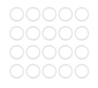 Create idea 20 Rondelles en Nylon de 19 Mm pour Réparation de Poignée de Porte Blanches 19 X 16,3 X 1 Mm