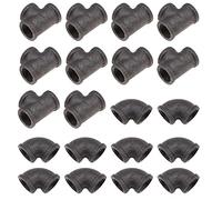 Create idea 20x 1/2 Pouce Coude Tee Combo Ensemble Rétro En Fonte Malléable Raccords De Tuyaux Filetés Pour Tuyau Porte-Serviettes Étagères Vêtements Airer Meubles Accessoires Décoratifs