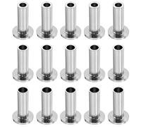 Create idea 24pcs Manchons de Protection de Garde-corps de Câble Adaptés pour 1/8" 5/32" 3/16" Manchons de Protection de Garde-corps en Acier Inoxydable 316, Argent