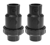 Create idea 2pcs 32mm Clapet Anti-retour d'eau Intérieurs Accessoires de Connecteur de Tube d'eau Clapet Anti-retour d'aileron Tuyau de Clapet Anti-retour pour PVC de Refoulement, Gris