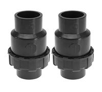 Create idea 2pcs 50mm Clapet Anti-retour d'eau Intérieurs Accessoires de Connecteur de Tube d'eau Clapet Anti-retour d'aileron Tuyau de Clapet Anti-retour pour Refoulement PVC, Gris