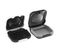 Create idea 2pcs Boîte de Rangement pour Prothèses Auditives Étui Rigide Boîte de Protection Conteneur Remplacement pour Prothèses Auditives Accessoires en ABS 6.5x6.5x2.8cm