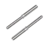 Create idea 2pcs Boulons à Vis Filetée à Double Extrémité M6 à M8 80mm 304 Adaptateur de Filetage en Acier Inoxydable pour Fixations de Colonnes Structurelles