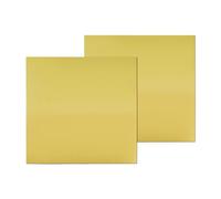 Create idea 2pcs H62 Plaque de Feuille de Laiton Massif 152mmx152mm Épaisseur 1mm Pas de Rayures Film Attaché Plaques en Laiton pour Fabrication Pièces de Machines, Or