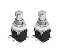 Create idea 2pcs Interrupteurs à Pédale Effet pour Guitare électrique de Rechange pour Dérivation ON/ON 6 Broches DPDT Interrupteur à Pied à Verrouillage AC 250 V/2 A 125 V/4 A
