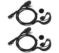 Create idea 2pcs Oreillette Talkie-walkie en Forme de G avec Micro G Casque Suspendu Compatible avec Baofeng Compatible avec Kenwood Talkies-Walkies Radio bidirectionnelle
