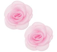 Create idea 2pcs Rose Fleur Clips de Chaussures Boucles de Chaussures Charmes Décoratifs Amovible Boucle de Chaussure Accessoires pour Femmes Dame Filles 6.5cm, Rose