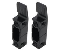 Create idea 2pcs Supports de Connecteur Multi-clips Plaque de Montage Adaptée à La Plupart des Panneaux Muraux Plinthes Fascias Bardages Noir (64 X 15 X 15 Mm)