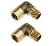 Create idea 2X Adaptateur de Ligne d'air G1/4 Mâle à G1/4 Femelle à Angle Droit en Laiton Remplacement pour Ligne d'air