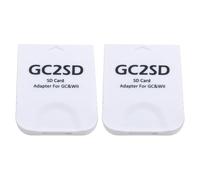 Create idea 2X Adaptateurs Carte Stockage 512 Go 45 X 35,5 X 7 Mm GC2SD Micro Lecteur de Carte Compatible avec Gamecube Les Consoles Wii Blanc