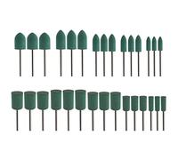 Create idea 30x Embout de Polissage en Caoutchouc Cône Cylindre Forme Fraises de Polissage Roue 3mm Mandrin 4mm 6mm 8mm 10mm 12mm Tête pour Outil Rotatif Perceuse Èlectrique Meuleuse Èlectrique