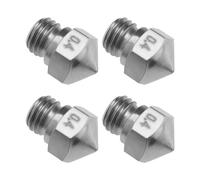 Create idea 4pcs 0.4mm Imprimante 3D Plaqué Résistant à l'usure MK10 M7 Filetage Buses en Acier Inoxydable Accessoires d'imprimante pour MK10 1.75mm Impression 3D
