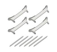 Create idea 4pcs Adaptateurs Connecteur de Bracelet de Montre Compatible avec Samsung Galaxy Watch Ultra 47 Mm pour Bracelets à Dégagement Rapide de 22 Mm avec Tige à Ressort Argent