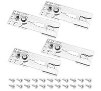 Create idea 4pcs Canapé Snap Sectionnel Canapé Connecteur Section Métallique Connecteurs Accessoires de Meubles pour la Maison Jardin Canapé Canapés 155x55mm, Argent