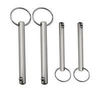 Create idea 4pcs Goupilles à Dégagement Rapide avec Anneau de Cercle d'extrémité à Boule à Ressort en Acier Carbone Nickelé Bimini Top Pin