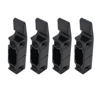 Create idea 4pcs Supports de Fixation Multi-clips pour Plaque de Montage Adaptés à La Plupart des Panneaux Muraux Plinthes Fascias Bardages Noir (64 X 15 X 15 Mm)