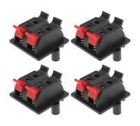 Create idea 4x Connecteur WP4-3 à Broches 2 Voies à Poussoir pour Haut-parleur Clip de Connexion Adapté à La Connexion de Câbles de Haut-parleur