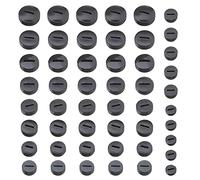 Create idea 50pcs Couvercle de Brosse en Carbone Noir en Plastique Multi Diamètre 9.8mm-19.8mm Pièces de Rechange pour Broyeur à Marteaux Outil Électrique