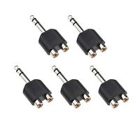 Create idea 5pcs 6.35mm 1/4 Pouce Prise Mâle Stéréo vers Double Prise Jack RCA Phono Femelle Connecteurs Convertisseurs Audio Adaptateurs Séparateurs Y