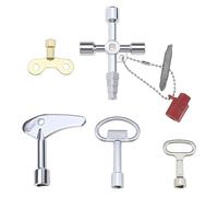 Create idea 5pcs Clés Utilitaires ensemble Plombier Clé Outil Carré Triangle Clé à Douille pour Robinet d'eau Robinet Radiateur Compteur d'eau Armoire de Commande Ascenseur