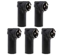 Create idea 5pcs Din Mâle à ISO Femelle Adaptateur d'antenne Connecteur à Angle Droit FM/AM d'autoradio avec Manchon en Plastique Universel