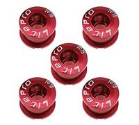 Create idea 5pcs Kit de Boulons Plateau Simple Rouge M8 Bicyclette pour Vélo de Route VTT