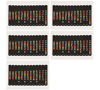 Create idea 5x Autocollant de Note de Manche de Guitare Accessoires de Guitare Notes Colorées Idéal pour Guitare Acoustique Guitare Électrique Guitare Occidentale et Ukulélé Noir