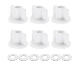 Create idea 6 sets Kit de Rondelles d'écrou Arrière de Siège de Toilette Filetage M6 Fixation Inférieure Siège de Toilette Matériel de Toilette pour Charnières de Siège de Toilette à Montage Supérieur