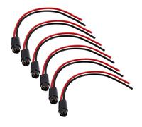 Create idea 6pcs Support de Douille d'ampoule LED Filaire T5 Ampoule Douille Lampe Extension Titulaire Accessoires pour Voitures Vélos Camions Remorques DC 12V 11cm