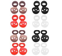 Create idea 8 Paires Embouts d'oreille Compatible avec Samsung Galaxy Buds Live Écouteurs en Silicone Antidérapant (Noir Blanc Marron Rouge 4 Paires Taille L et 4 Paires Taille S)