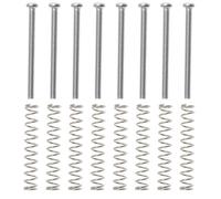 Create idea 8pcs Vis de Montage pour Micro Humbucker M2,5 X P0,45 Longueur 31 Mm avec Ressorts de 28 Mm pour Installation Et Réglage de Micro à Double Bobine de Guitare Argent