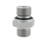 Create idea Adaptateur droit en acier 3/8" BSPP vers DIN L10 M16x1.5 Pièce de rechange 5002L-10-06 compatible avec mini pelleteuse Compatible avec AGT