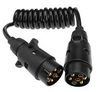 Create idea ADAPTATEUR PRISE ATTELAGE de Remorque 7 broches Extension Cable 1.2m mâle à mâle fil Caravane
