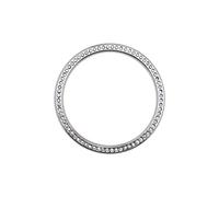 Create idea Bague de montre de 42 mm compatible avec Galaxy Watch 4 - Coque de protection anti-rayures - Boucle adhésive - Accessoire de montre décoratif en diamant - Argent