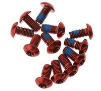 Create idea Boulon de disque Vis fixation disque de frein pour Rotor vélo VTT acier rouge M5 x 10mm 12 PCS