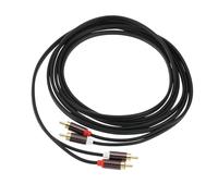 Create idea Câble RCA vers RCA P2P Phono vers Phono 2 X 2 Fiches Câble Audio RCA pour Amplificateur Haut-parleurs Actifs Ou Caisson de Basses avec Fiches Plaquées Or 3 Mètres