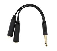 Create idea Câble Répartiteur Jack 6,35mm Câble Répartiteur 1/4 Pouce Prise Stéréo 1/4 Pouce vers Double Prise Stéréo 1/4 Pouce Y Câble Séparateur Accessoires pour Microphone Casque AV Récepteur