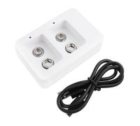 Create Idea Chargeur de Batterie Rapide à Double Fente avec Indicateurs LED pour Rechargeable Li-ION 9V/Ni-MH/Ni-CD 8,4V