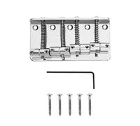 Create idea Chevalet de guitare basse à 4 cordes professionnel en métal pour basse de jazz à 4 cordes pour basse électrique de précision (argenté)