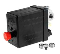 Create idea Commutateur de compresseur d'air monophasé 175 PSI 15 A + 3 bouchons d'obturation 1/4 BSP