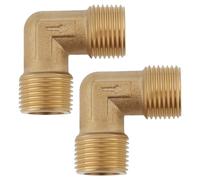 Create idea Connecteur Coudé à 90 Degrés en Laiton Filetage Mâle 16,5 Mm 2 Pièces Adapté Aux Compresseurs d'air sans Huile