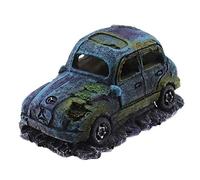 Create idea Décoration d'aquarium en résine imitation accident de voiture, terrarium, accessoires de décoration intérieure, 12 x 7 x 7 cm, bleu